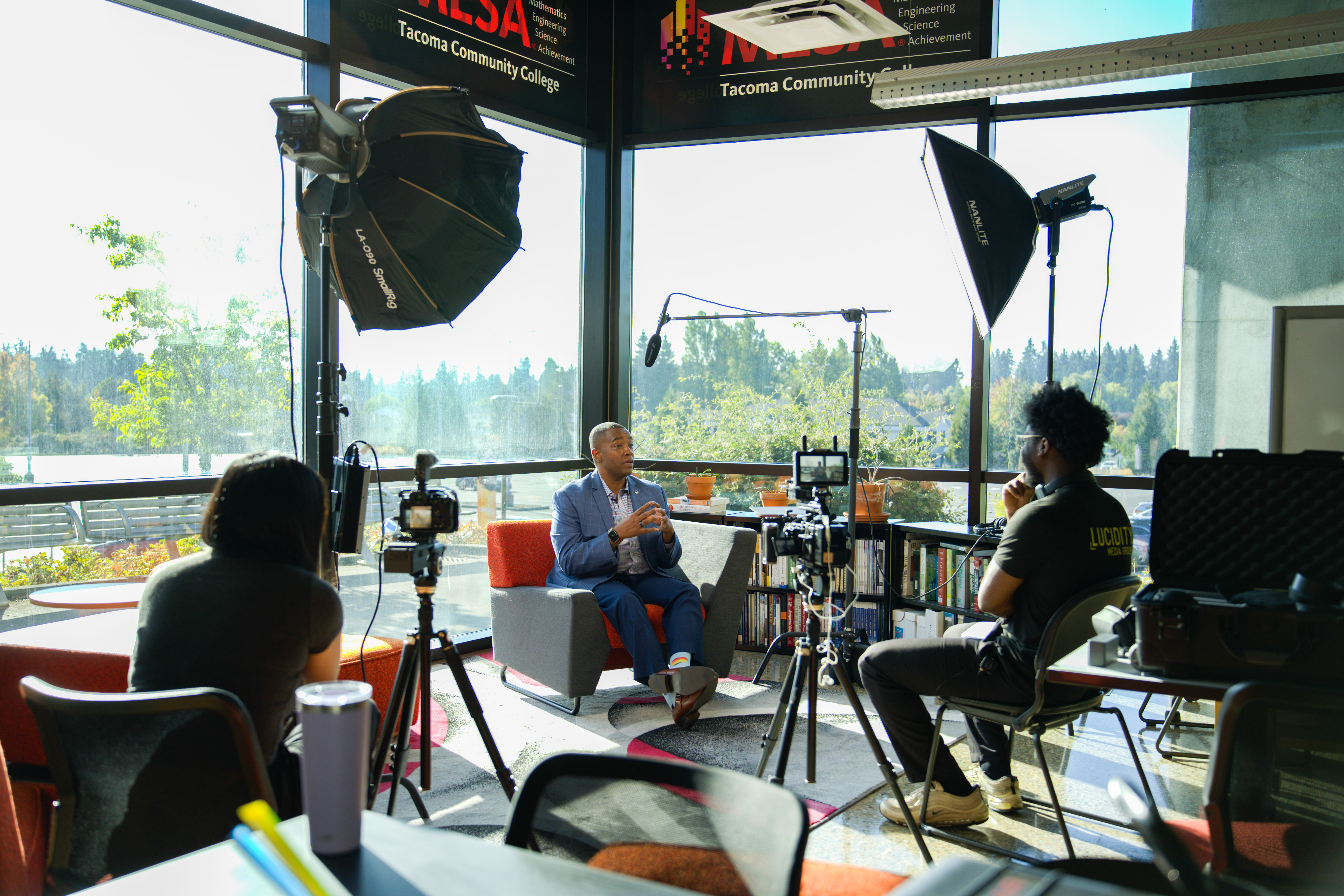 Lucidity Media Group on location at Tacoma Community College